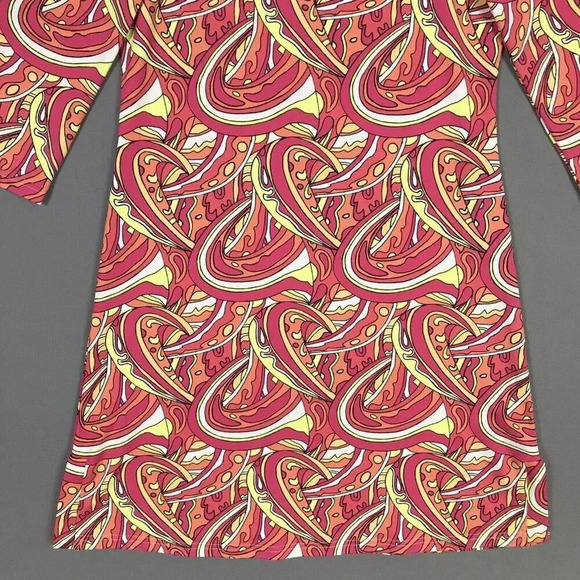 Lulu B Dress Size XS 3/4 Sleeve Stretch Nylon Green Black Geometric Print UPF 50 - Picture 5 of 16